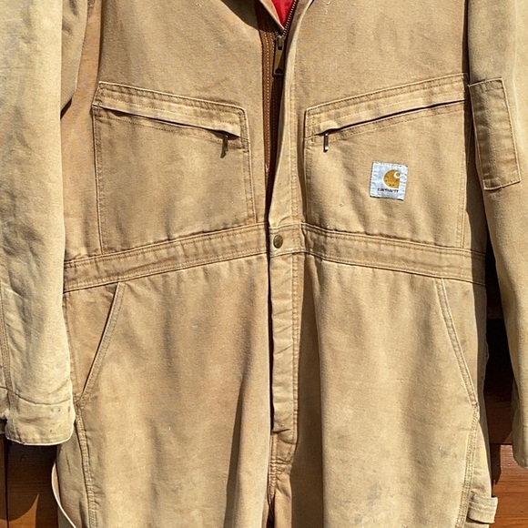 βοΈVintage Carhartt Insulated Coveralls Very nice Preloved Pre-lived Condition - Picture 2 of 16